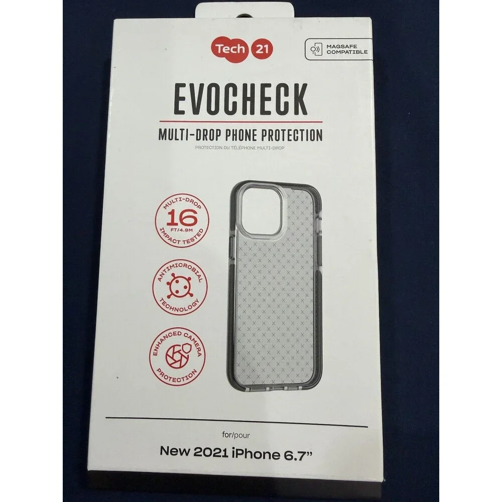 Tech 21 Evocheck Antimicrobial 16ft Drop Protection Case FOR iPhone 13 Pro MAX